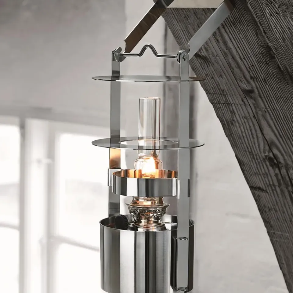 Oil & Kerosene Lamps^Stelton ship´s lantern, 34 cm Silver-coloured
