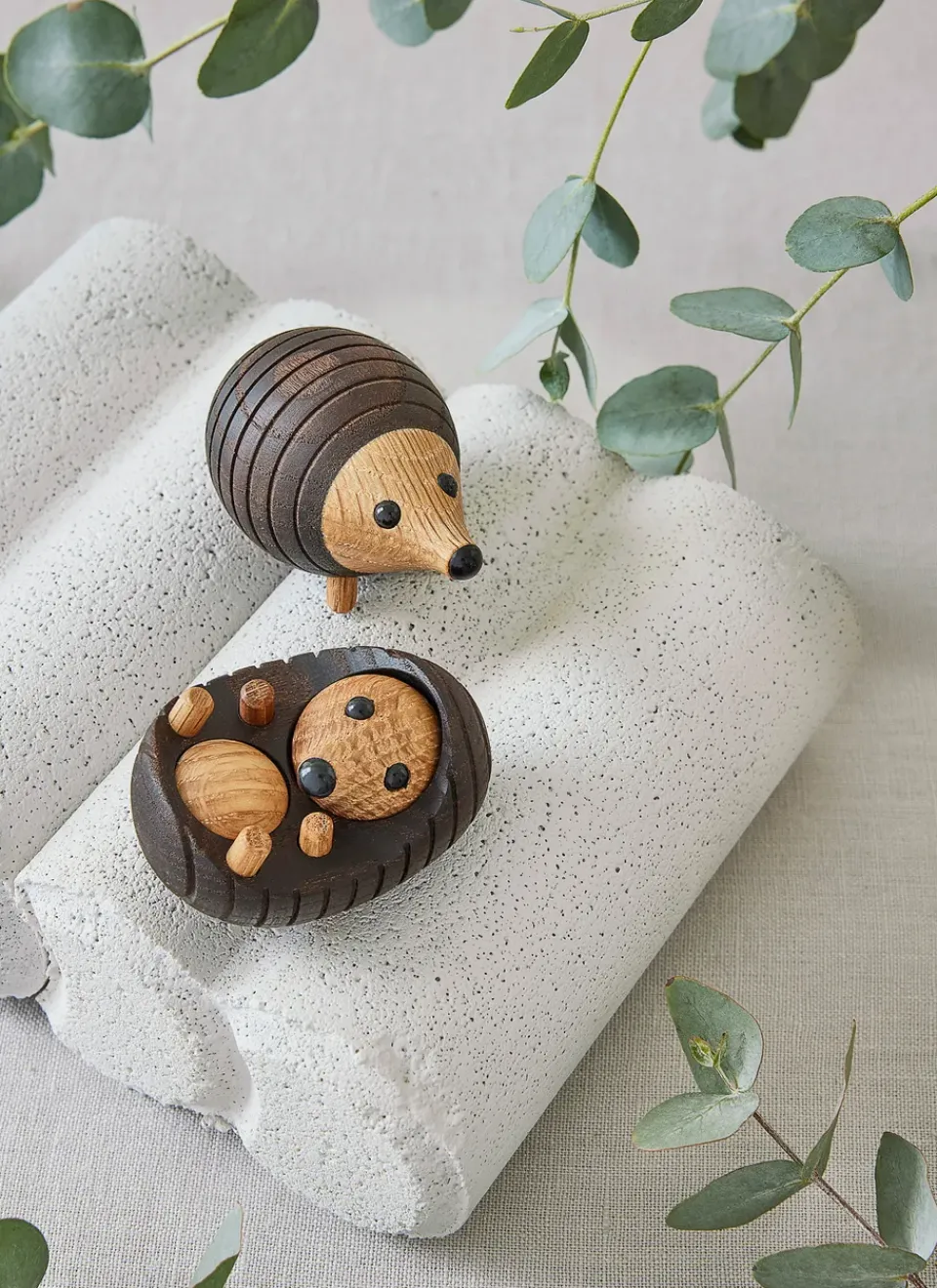 Wooden Figures^Spring Copenhagen Stick hedgehog decoration 4.5 cm, Thermo ash Brown