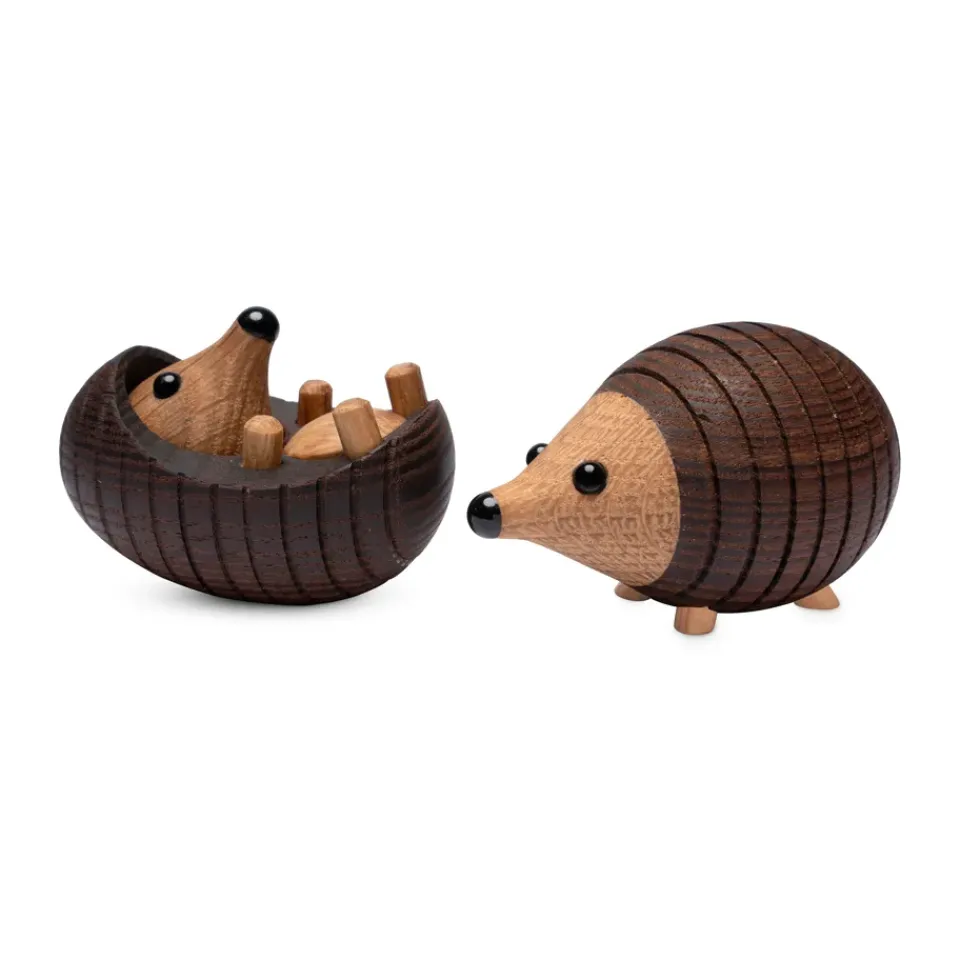 Wooden Figures^Spring Copenhagen Stick hedgehog decoration 4.5 cm, Thermo ash Brown