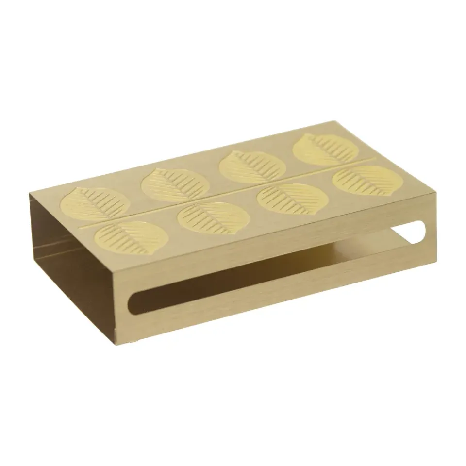 Online Pluto Design Stig L Berså matchbox 6,8x12 cm, Gold Gold-coloured