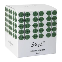 Scented Candles & Diffusers^Pluto Design Stig L Berså scented candle, Frosted glass-gold WhiteGreenGold-coloured