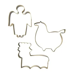 Cookie/Biscuit Cutters & Cake Tins^Pluto Design Stig L gingerbread mould 3 pieces, Gold Gold-coloured