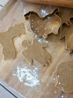 Cookie/Biscuit Cutters & Cake Tins^Pluto Design Stig L gingerbread mould 3 pieces, Gold Gold-coloured