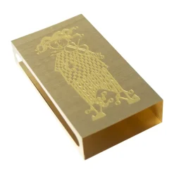 Candle Accessories^Pluto Design Stig Lindberg Karneval matchbox holder, Gold Gold-coloured