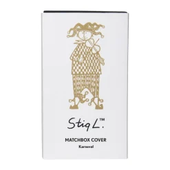 Candle Accessories^Pluto Design Stig Lindberg Karneval matchbox holder, Gold Gold-coloured