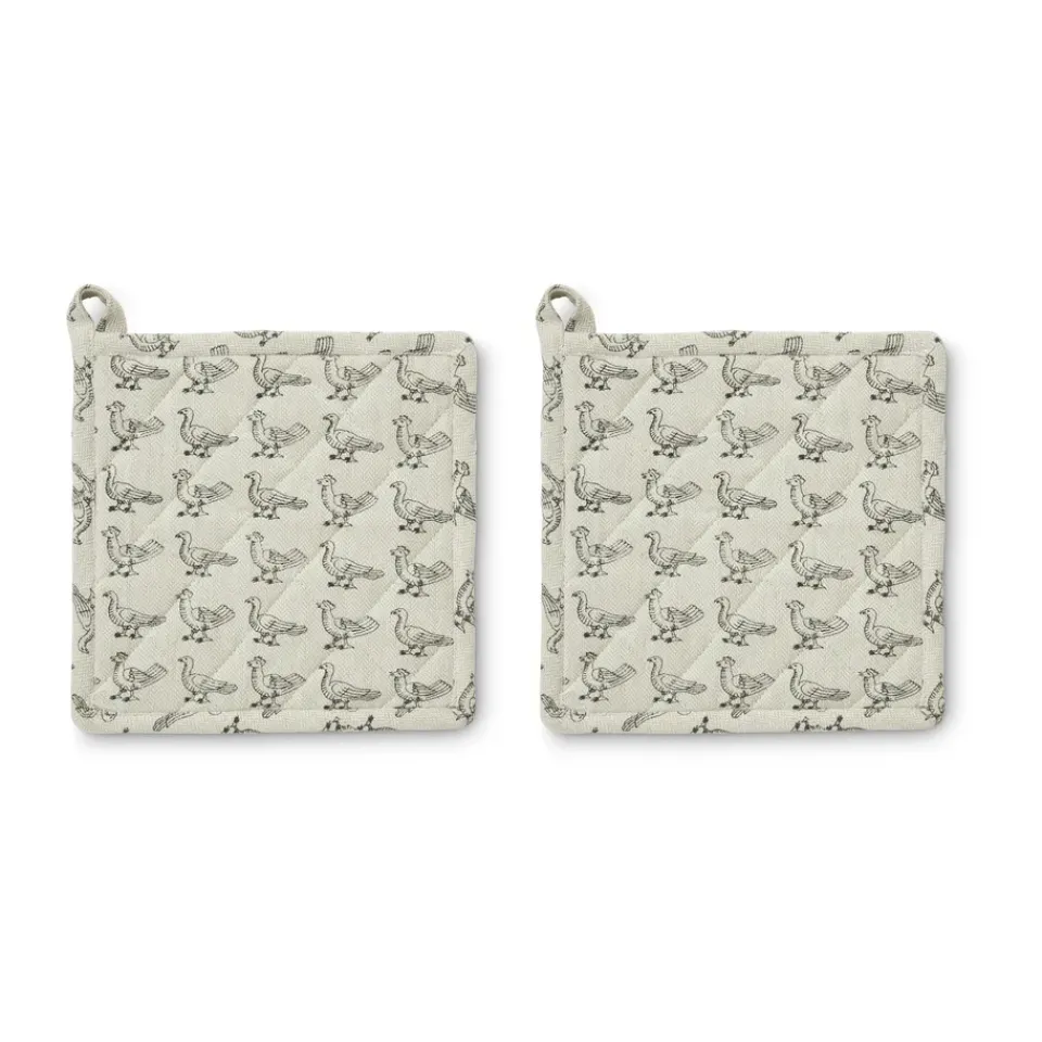 Oven Mitts, Gloves & Pot Holders^Boel & Jan Stina Pot Holder 20x20 cm 2-pack, Beige