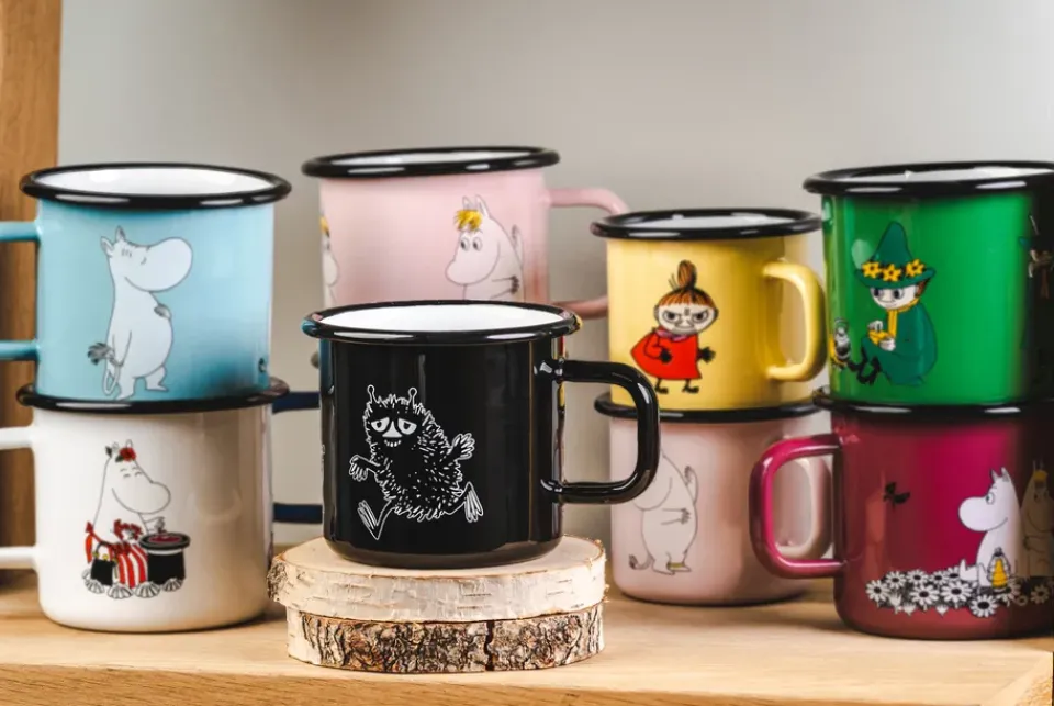 Moomin Mugs^Muurla Stinky enamel mug 37 cl, Black