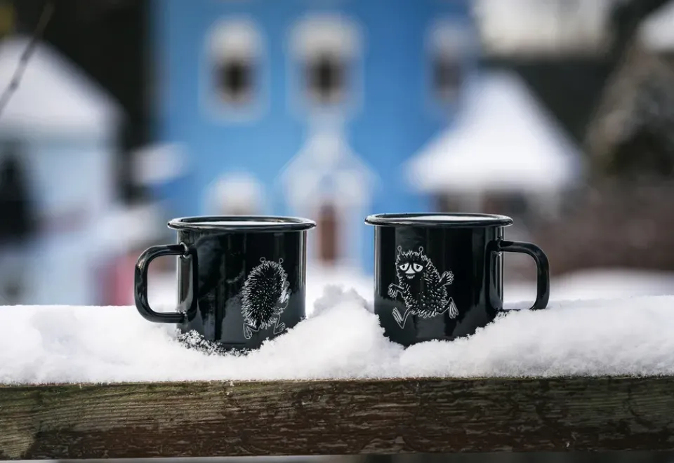 Moomin Mugs^Muurla Stinky enamel mug 37 cl, Black