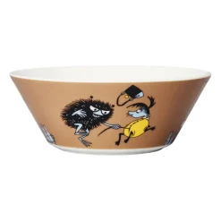 New Moomin Arabia Stinky in action Moomin bowl, Brown