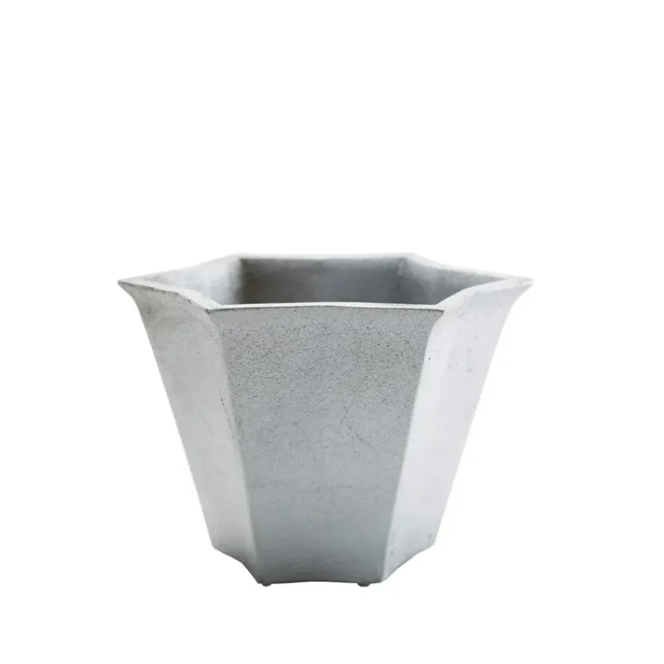 Garden Details & Accessories^Byarums bruk Stjärnkruka pot pot, Aluminum, low Ø23 cm Silver-coloured