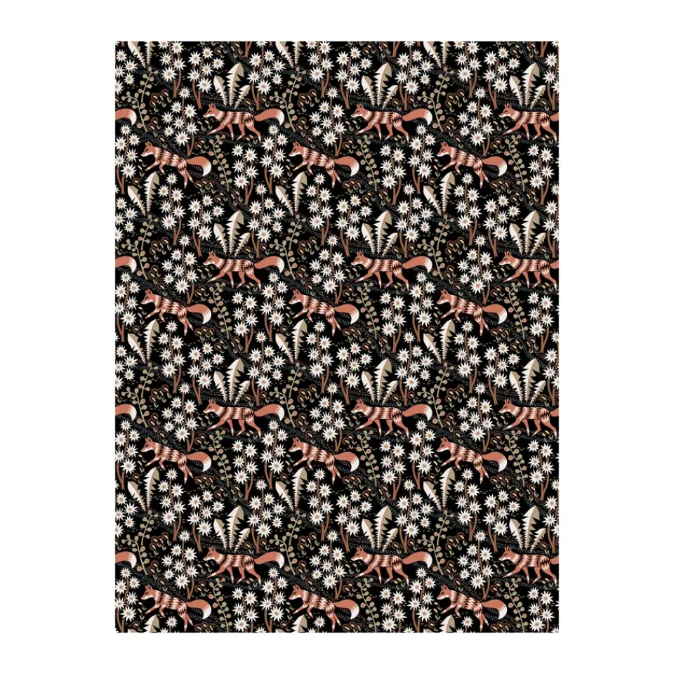 Best Arvidssons Textil Stjärnspeja oilcloth, Black-rust BlackOrange