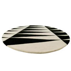 Discount Etol Design Stockholm round rug, round Ø 140 cm BlackWhite