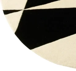 Discount Etol Design Stockholm round rug, round Ø 140 cm BlackWhite