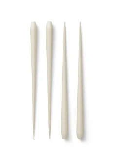 Candles^STOFF antique candles by ester & erik large 4-pack, Off- White