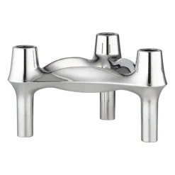 Online STOFF Nagel BMF candle holder, Chrome Silver-coloured