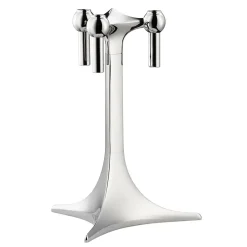 Hot STOFF Nagel candle stand, Chrome Silver-coloured
