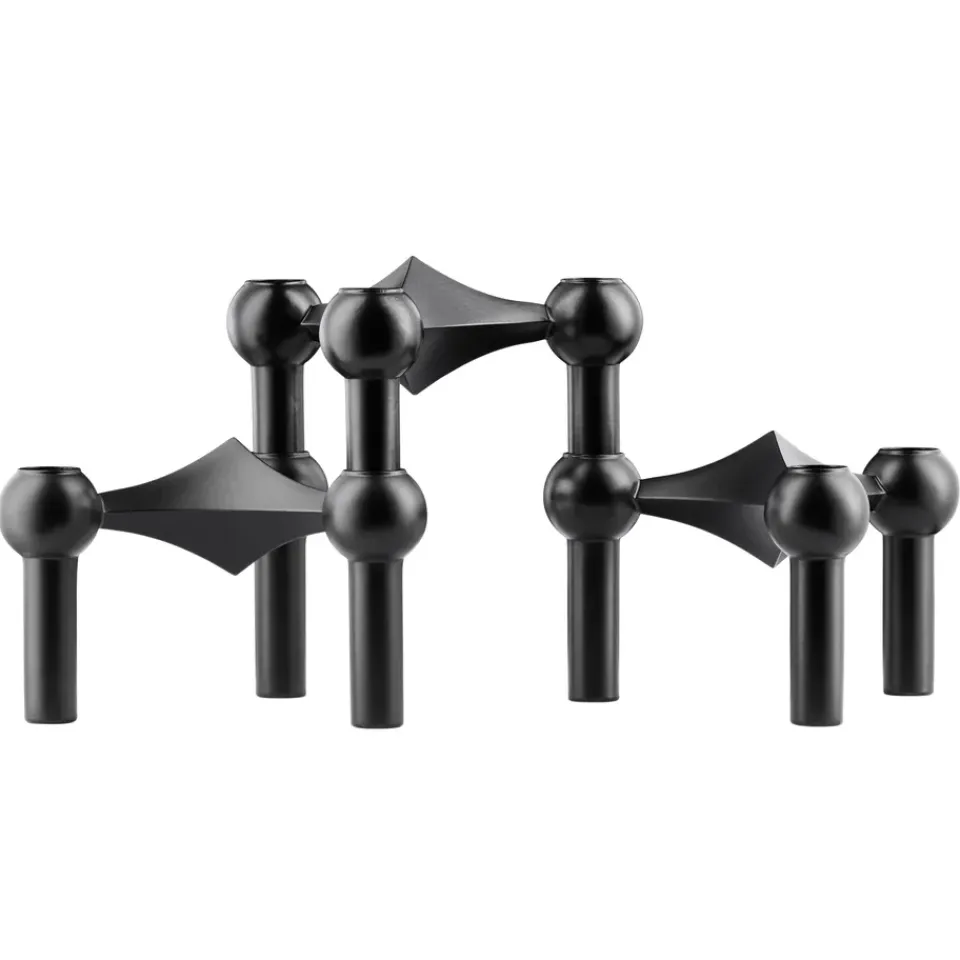 Candle Holders^STOFF Nagel candle sticks 3-pack, Black