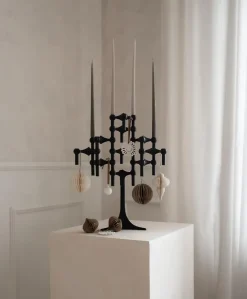 Candle Holders^STOFF Nagel candle sticks 3-pack, Black
