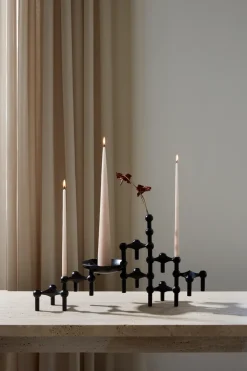 Candle Holders^STOFF Nagel candle sticks 3-pack, Black