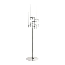 Best STOFF Nagel floor candle sticks 70 cm, Chrome Silver-coloured