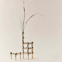 Candle Accessories^STOFF Nagel vase, Brass Gold-coloured