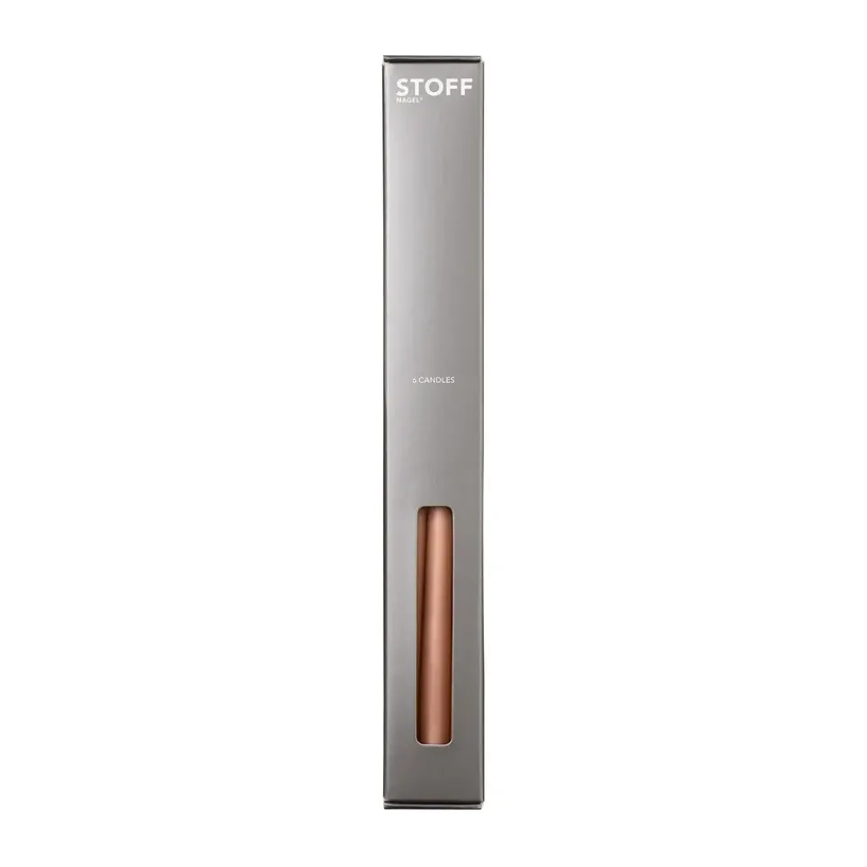 STOFF tapered candle by ester & erik 6-pack, dusty rose Pink