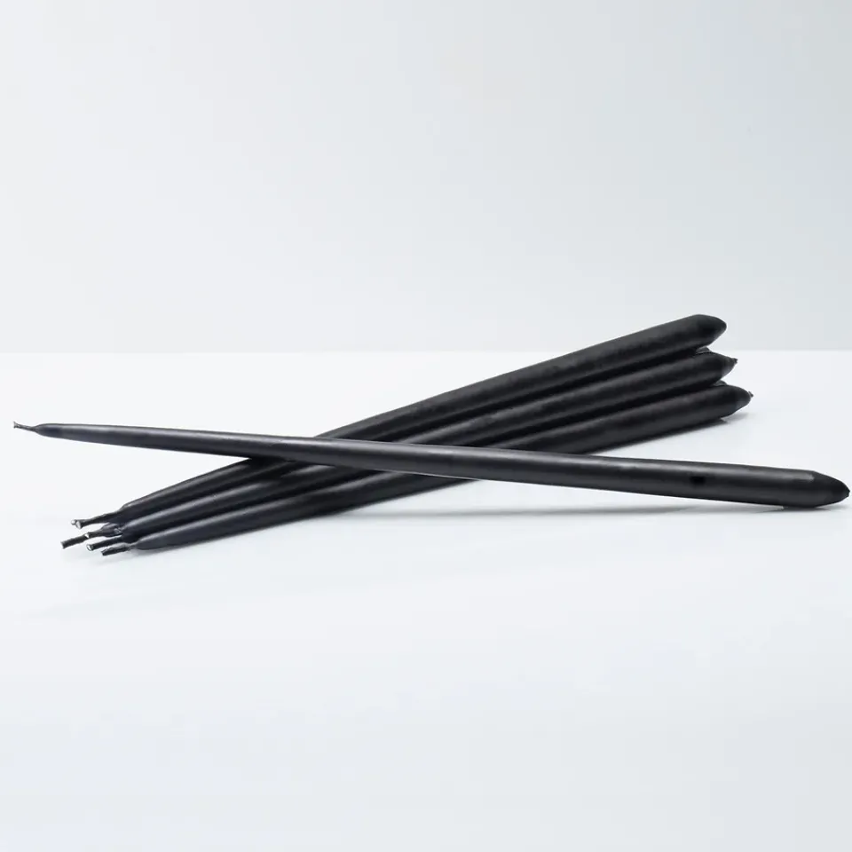 Best STOFF tapered candle by ester & erik 6-pack, Black