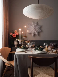 STOFF tapered candle by ester & erik 6-pack, Dusty Green
