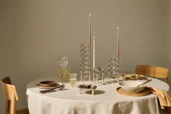 Candles^STOFF tapered candle by ester & erik 6-pack, Soft Brown