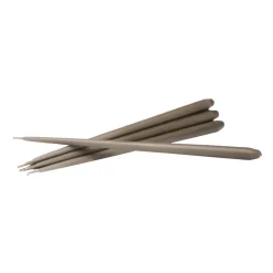 Candles^STOFF tapered candle by ester & erik 6-pack, Taupe BeigeGrey