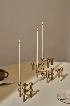 Candles^STOFF tapered candle by ester & erik 6-pack, White