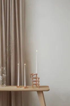 Candles^STOFF tapered candle by ester & erik 6-pack, White