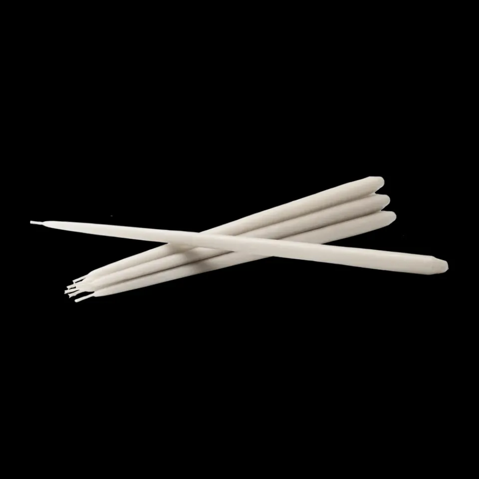 Candles^STOFF tapered candle by ester & erik 6-pack, sand Beige