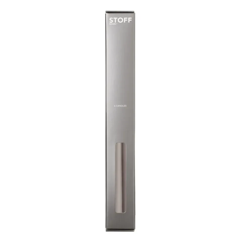 Sale STOFF tapered candle by ester & erik 6-pack, Warm Grey