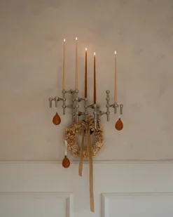 Candles^STOFF tapered candle by ester & erik 6-pack, amber Orange