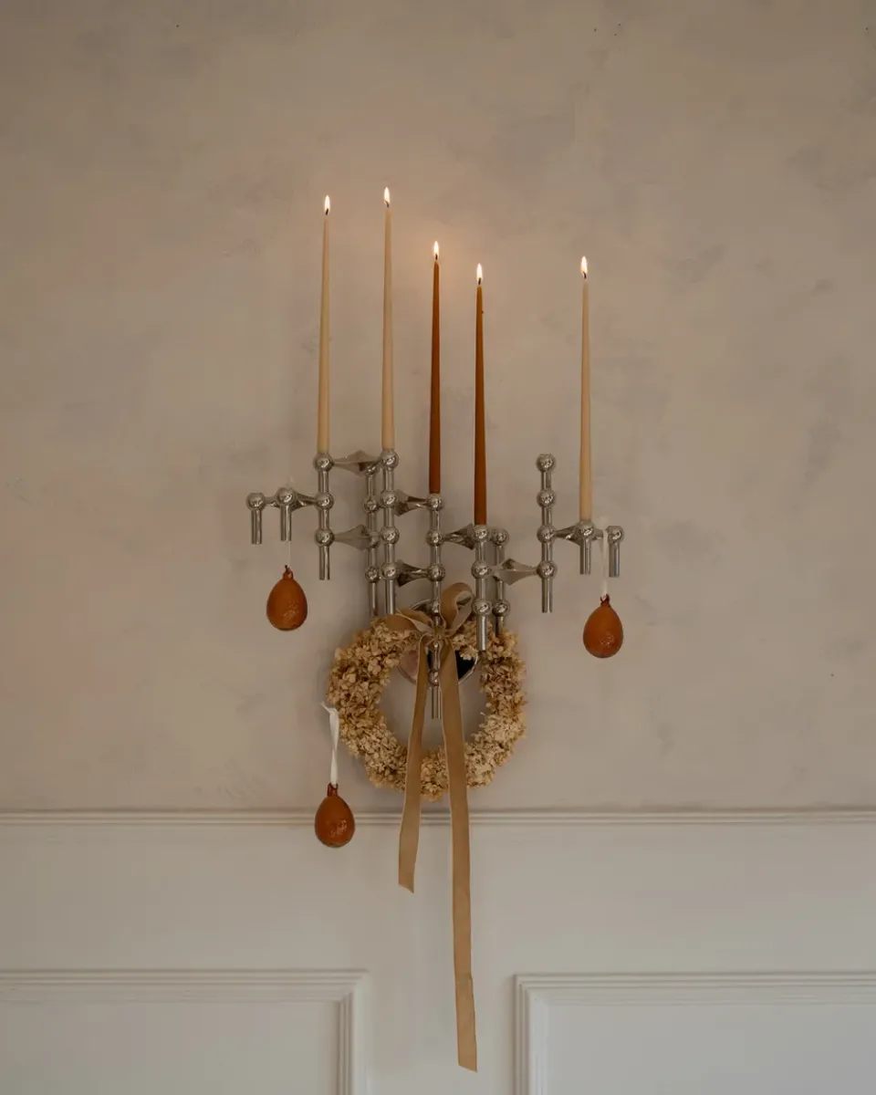 Candles^STOFF tapered candle by ester & erik 6-pack, amber Orange