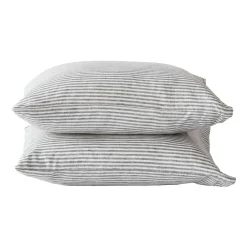 Pillow Cases^Tell Me More Stonewashed linen pillowcase 50x60 cm 2-pack, Grey-white GreyWhite