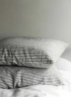 Pillow Cases^Tell Me More Stonewashed linen pillowcase 50x60 cm 2-pack, Grey-white GreyWhite