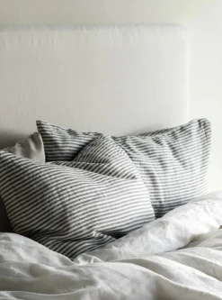 Pillow Cases^Tell Me More Stonewashed linen pillowcase 50x60 cm 2-pack, Grey-white GreyWhite