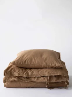 Discount Tell Me More Stonewashed linen pillowcase 50x60 cm 2-pack, Hazelnut Brown