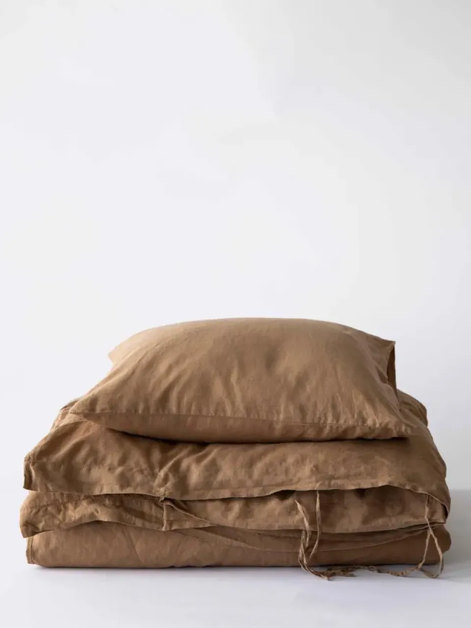 Discount Tell Me More Stonewashed linen pillowcase 50x60 cm 2-pack, Hazelnut Brown