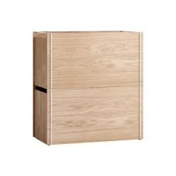 Hot MOEBE Storage box oak 33x60 cm, Wood. white BrownWhite