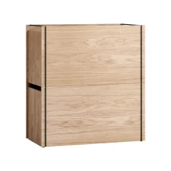 Boxes & Jars^MOEBE Storage box oak 33x60 cm, Wood. black BrownBlack