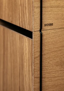 Boxes & Jars^MOEBE Storage box oak 33x60 cm, Wood. black BrownBlack