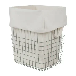 Storage Baskets^Mette Ditmer Store-it storage basket with cotton bag large, Thyme Green