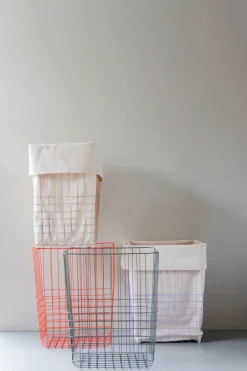 Storage Baskets^Mette Ditmer Store-it storage basket with cotton bag large, Thyme Green