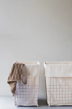Outlet Mette Ditmer Store-it storage basket with cotton bag large, Sand Beige