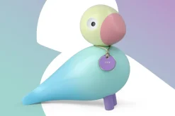 Wooden Figures^Kay Bojesen Denmark Story bird, Joy Blue