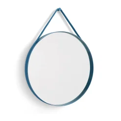 Sale HAY Strap Mirror Ø70 cm, Blue