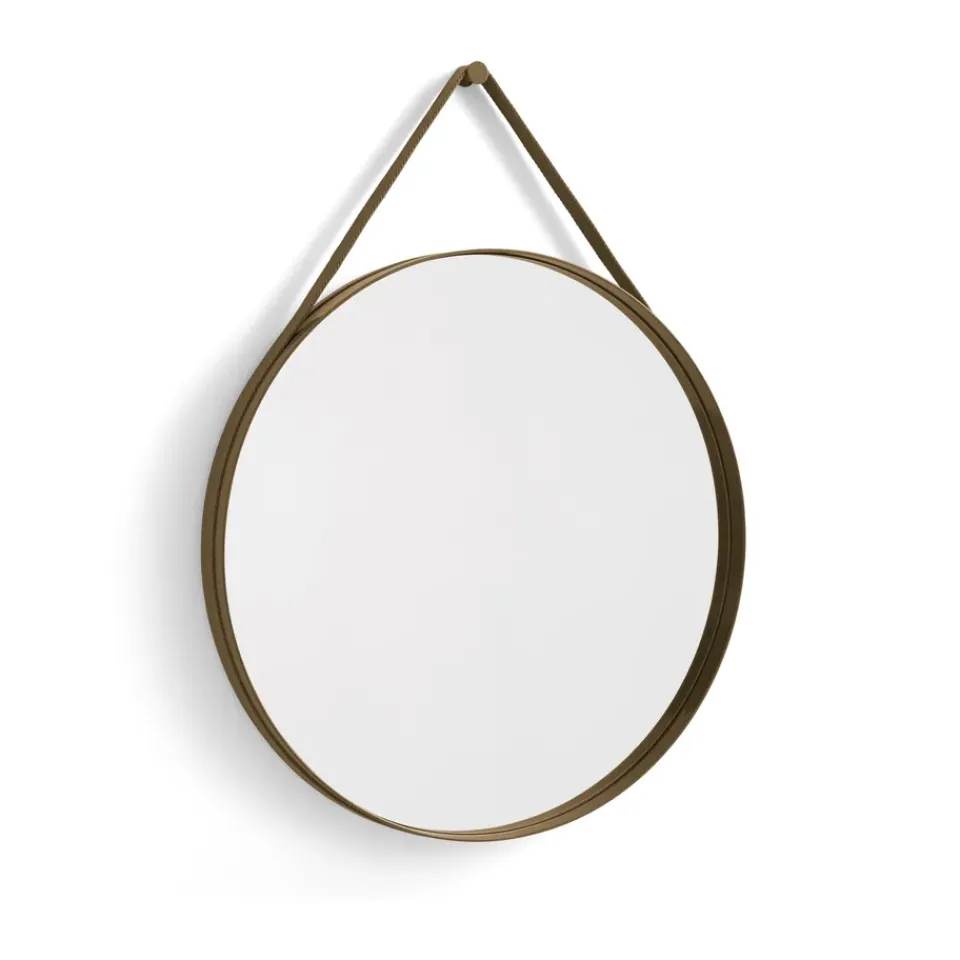Round Mirrors|Wall Mirrors^HAY Strap Mirror Ø70 cm, Light Brown